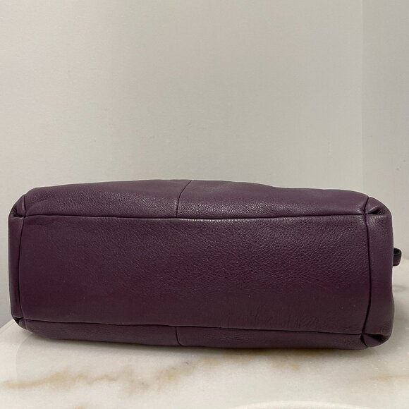 VGUC Coach Madison Phoebe Plum Leather Triple Compartment Shoulder Bag - Picture 9 of 15